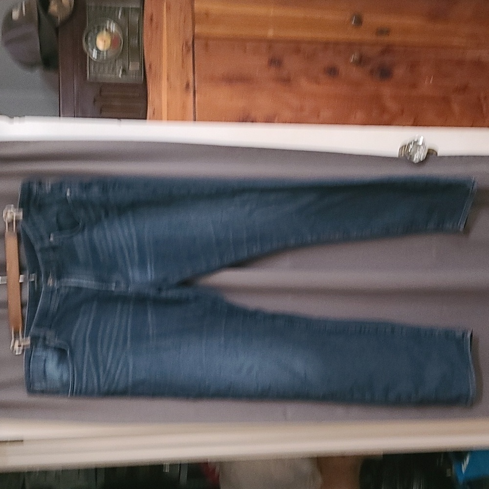 John Varvatos Mens Bowery Slim Straight Jeans Darker Wash Stretch Sz 40x32 EUC